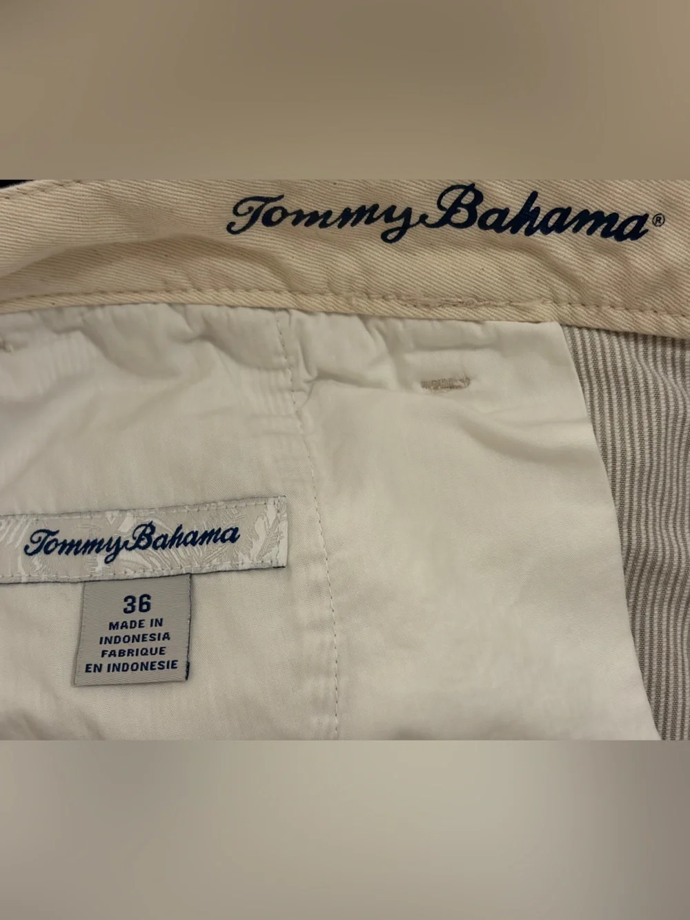 Tommy Bahama Men’s Chino Shorts Light Khaki Tan Flat Front Size 38